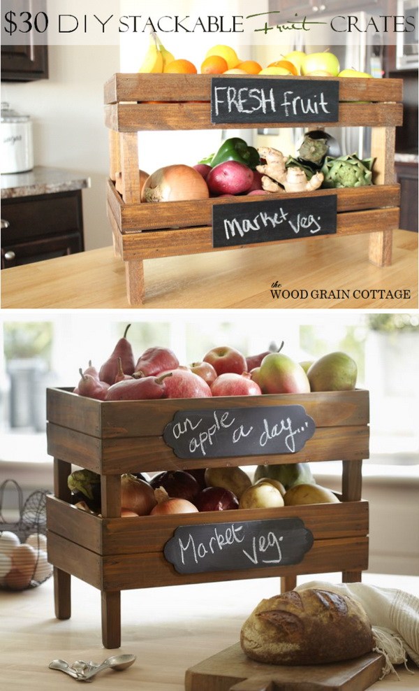 DIY Stackable Fruit Crates. 