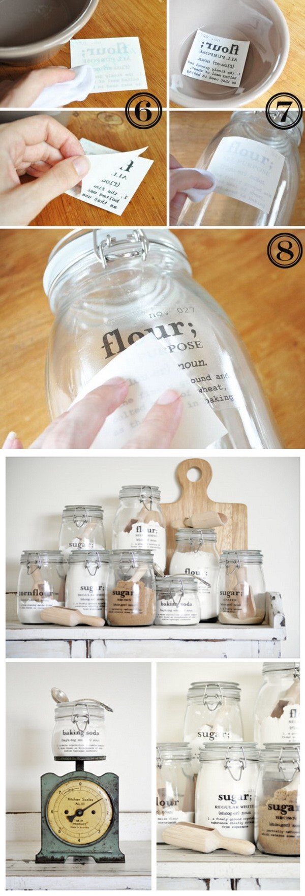 DIY Kitchen Containers With Labels. 