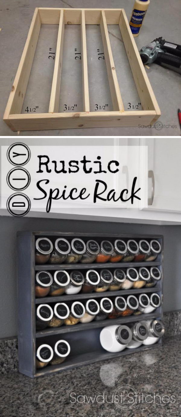 DIY Spice Cabinet. 