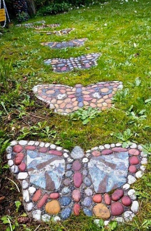 Butterfly Stepping Sones Pathyway. 