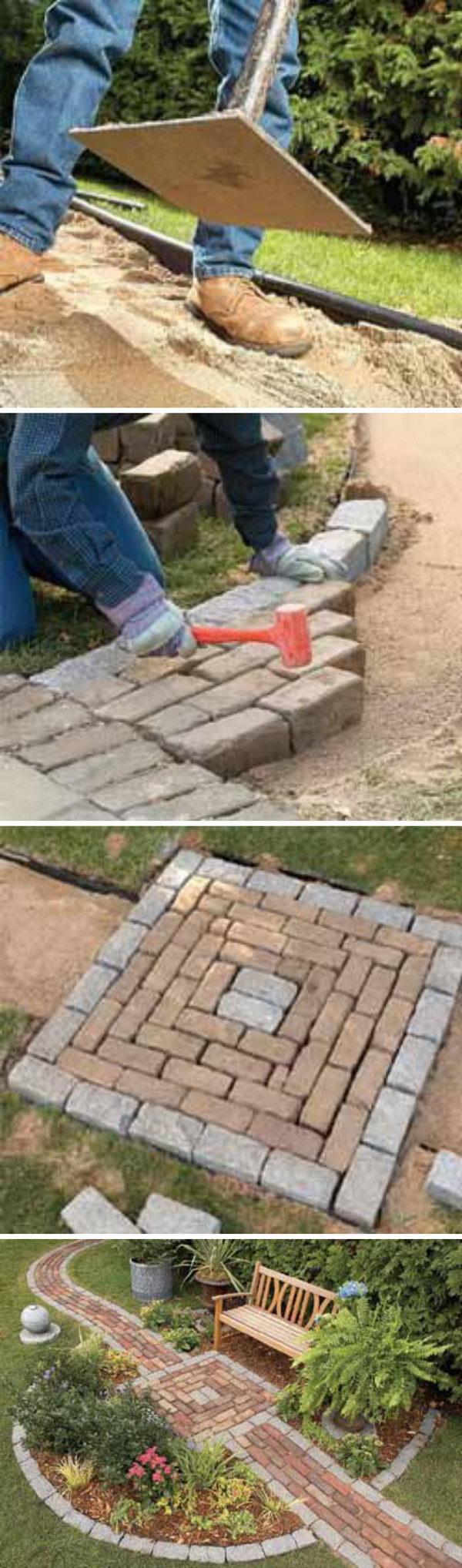 DIY Brick Pathway. 