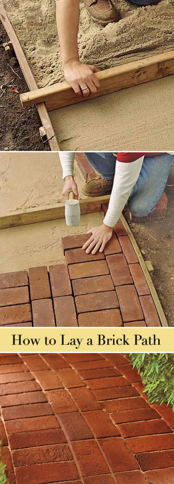 How to Lay a Brick Path. 