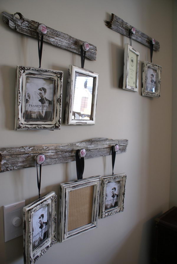 Reclaimed Barn Wood Picture Frame Hangers. 