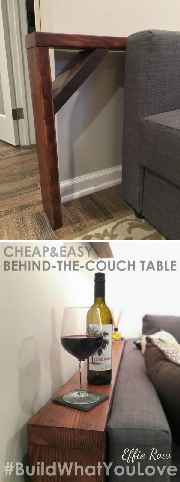 Easy DIY Behind The Couch Table. 
