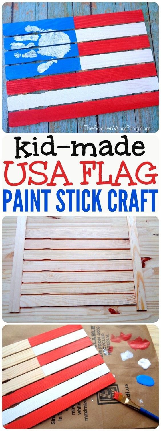 Paint Stick American Flag. 
