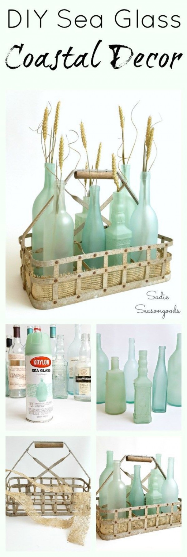 Sea Glass Bottles. 