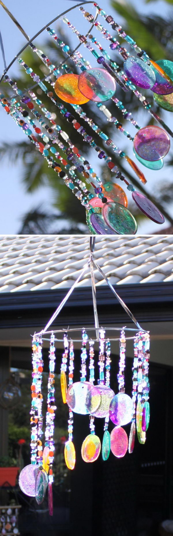 DIY Sun Catcher and Wind Chimes . 