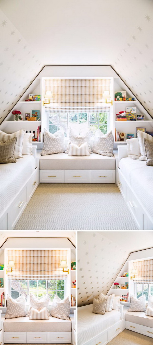 Build an Attic Bedroom Which Provides a Ton of Room for Storage and Organization. 