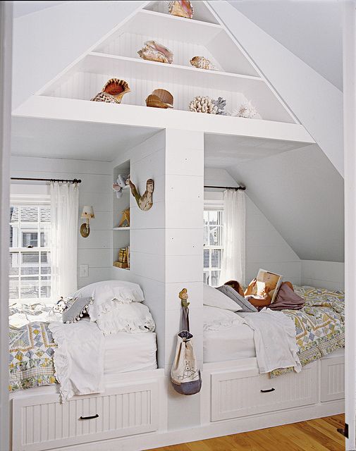 Create a Wonderful Space Even When Ceiling Height is an Issue in the Attic Room. 