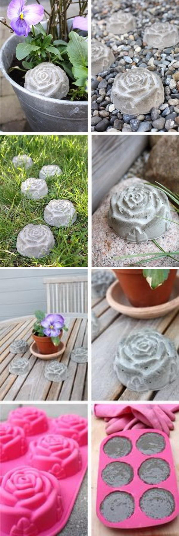 Easy to Make Concrete Roses. 