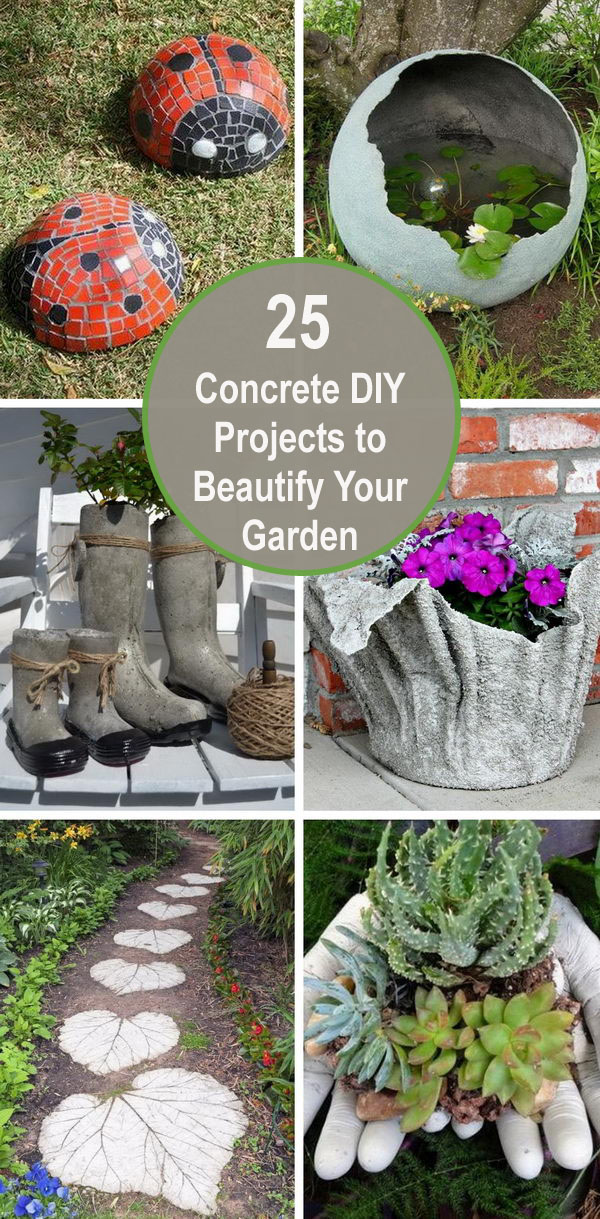 25 Concrete DIY Projects to Beautify Your Garden. 