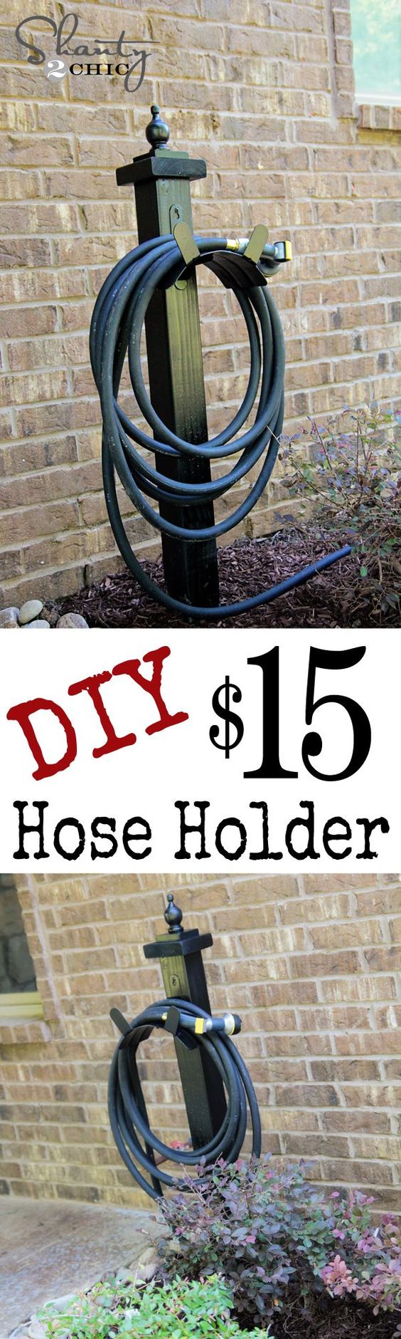 Keep Your Garden Hose Neat with a Simple Hose Holder. 