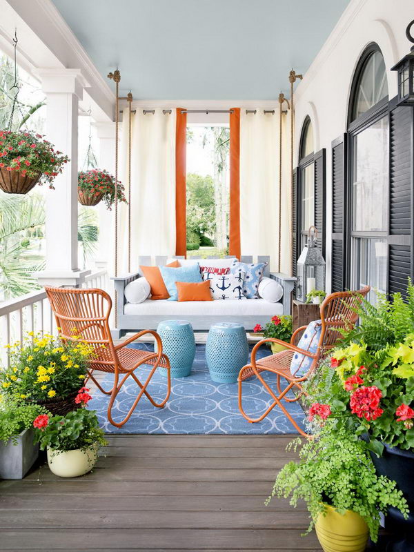 Add a Touch of Luxury and Create Some Privacy with Hanging Outdoor Drapes. 