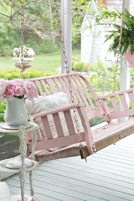 Create a Cozy Porch Area with Swings. 