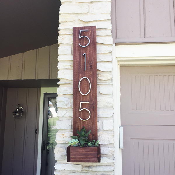 Build an Address Display with a Planter. 