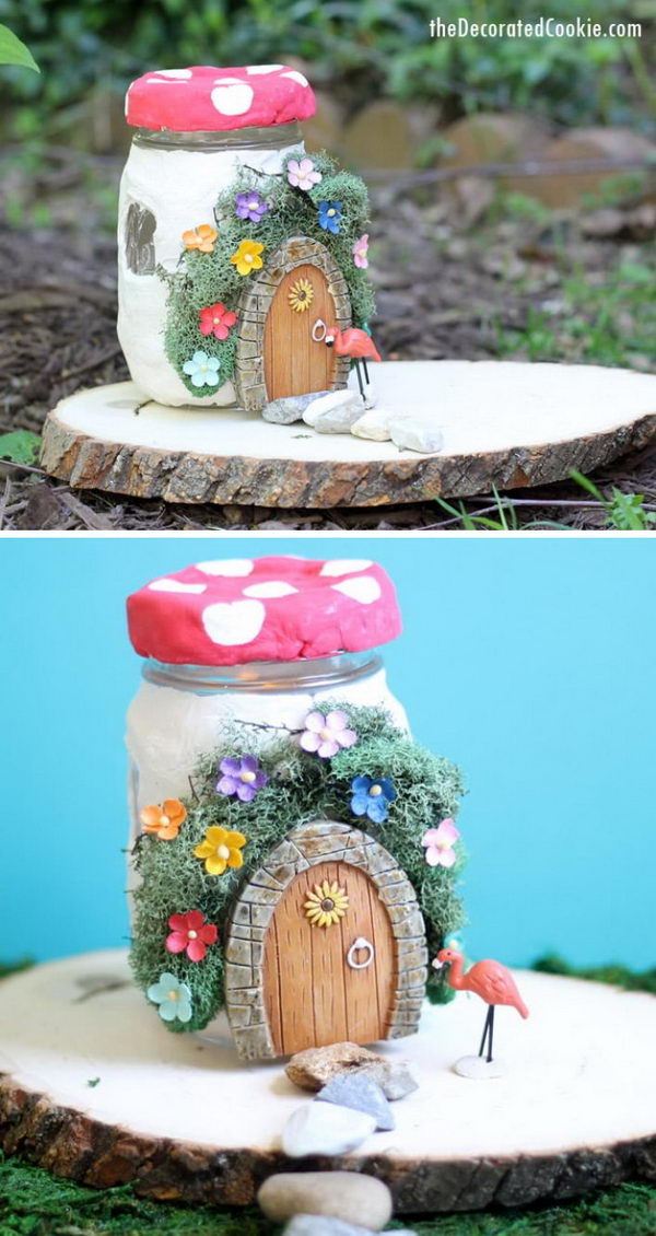 DIY Mason Jar Fairy House. 