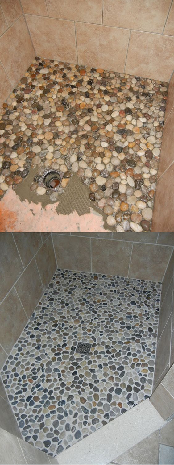 Pebble Shower Floor. 