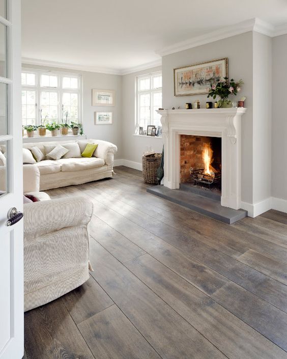 Natural Grey Oak Wooden Floor. 