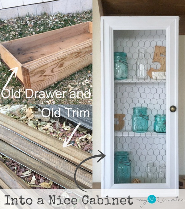 Farmhouse Cabinet Made from an Old Drawer . 