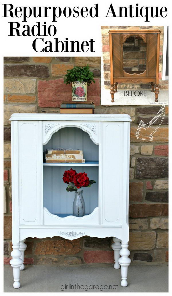 Antique Repurposed Radio Cabinet. 