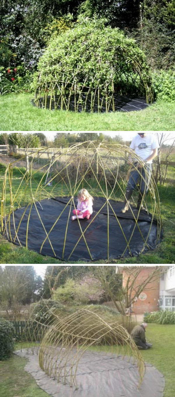 Make Your Garden Playful with This DIY Living Willow Playhouse. 