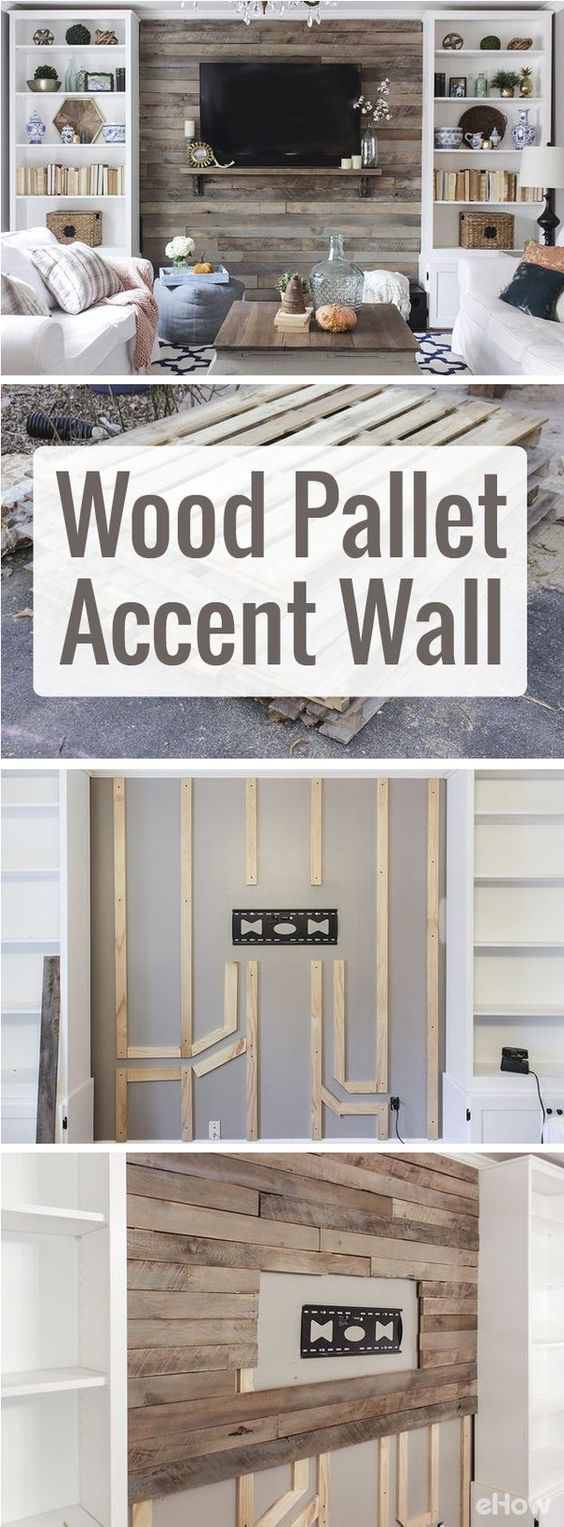 Wood Pallet Accent Wall. 