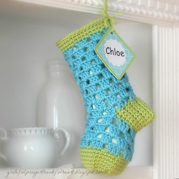 Crochet Stocking With Free Pattern. 