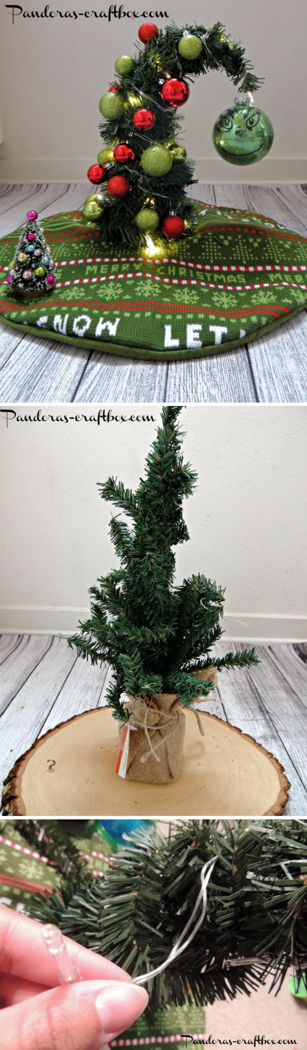 DIY Grinch Christmas Tree. 