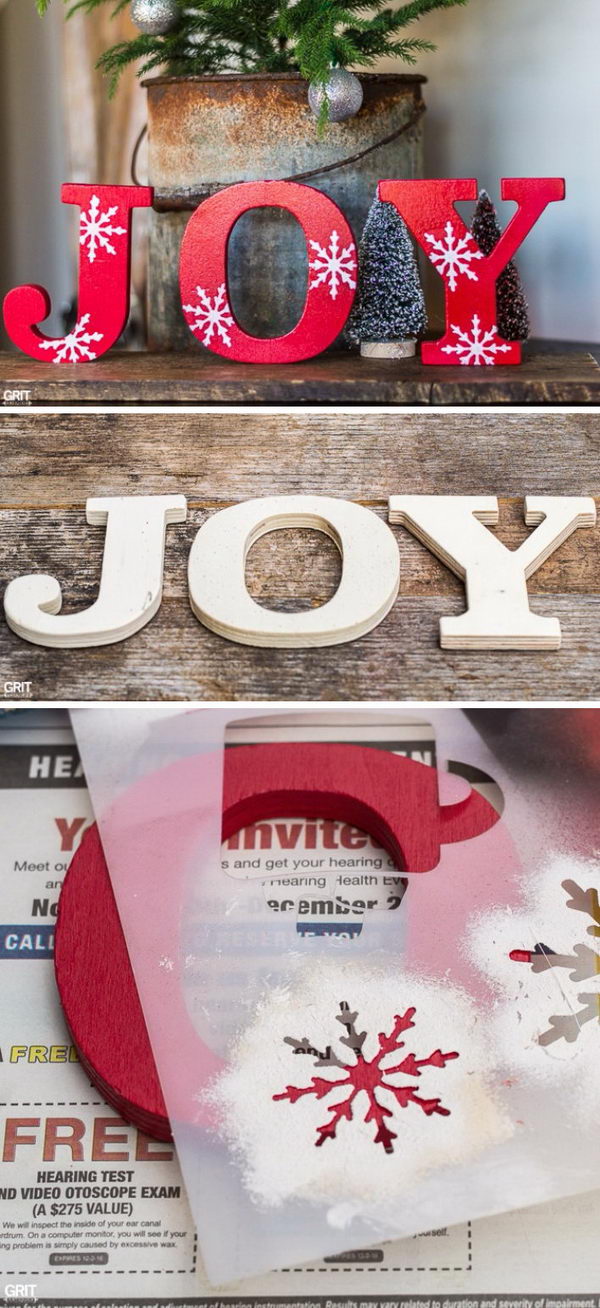 DIY Christmas Joy Sign. 