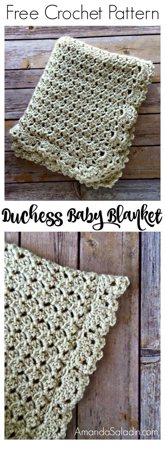 Duchess Baby Blanket Free Crochet Pattern. 