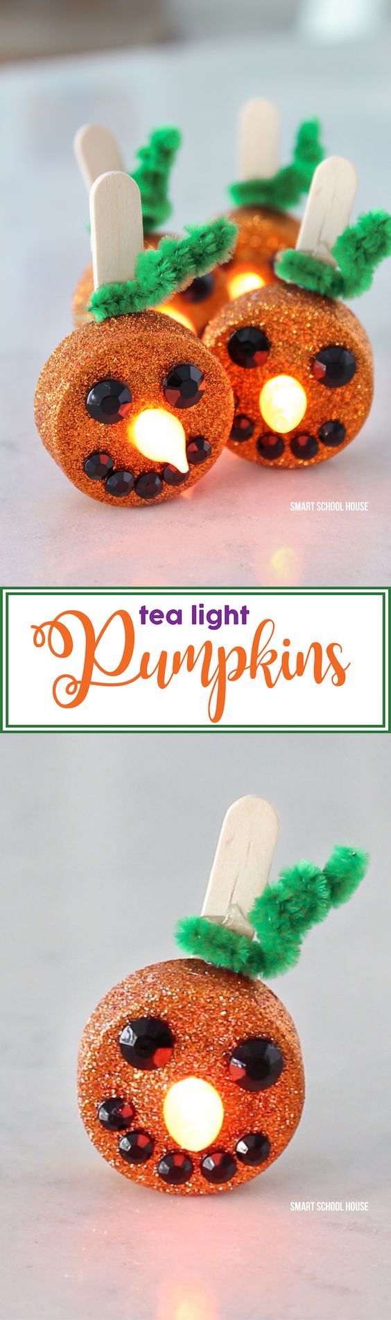 Tea Light Pumpkins. 