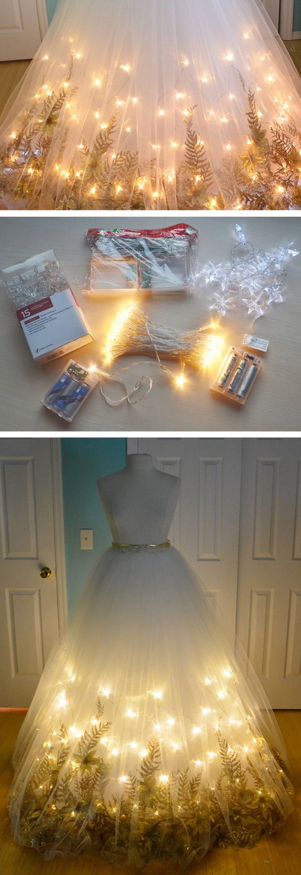 Light Up Fairy Garden Dress Tutorial. 