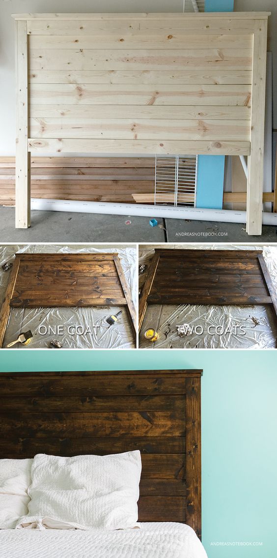 DIY Rustic Headboard. 