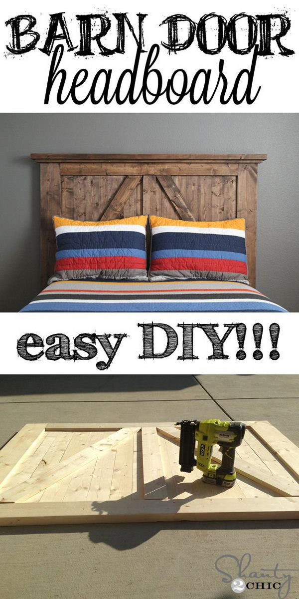 DIY Barn Door Headboard. 