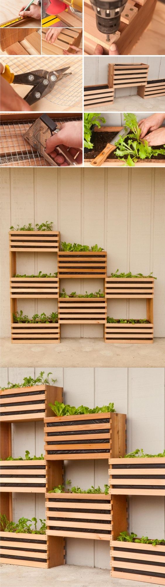 Vertical Stacking Planters. 