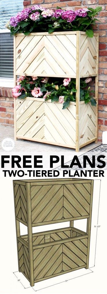 DIY Vertical Two-Tiered Planter. 