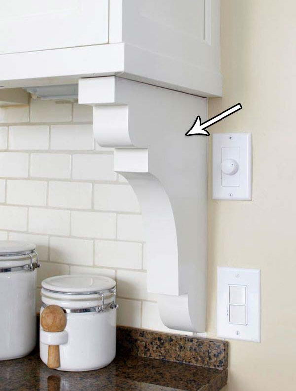 Add Corbel Under Your Cabinets To Give Your Backsplash A More Finished Look. 