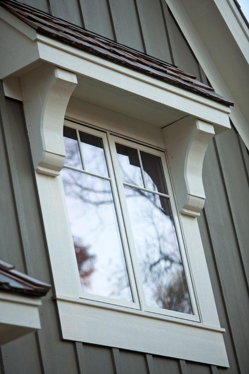 Add Exterior Window Corbels For Custom Feel. 