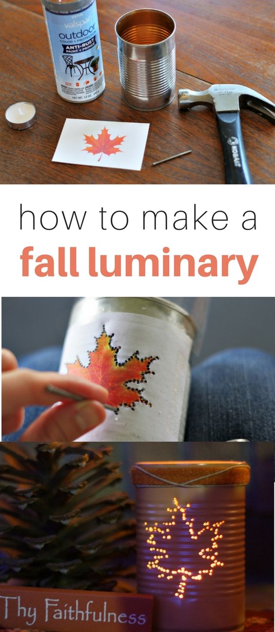 DIY Fall Craft Luminary. 