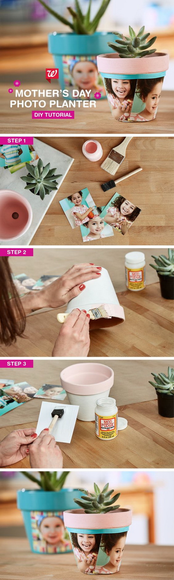 DIY Photo Planter. 