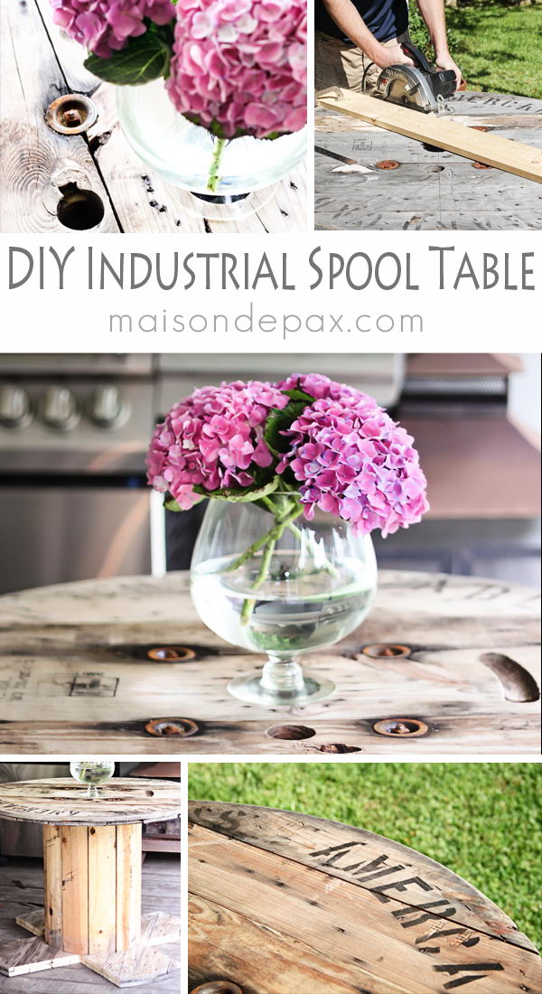 DIY Industrial Spool Table. 