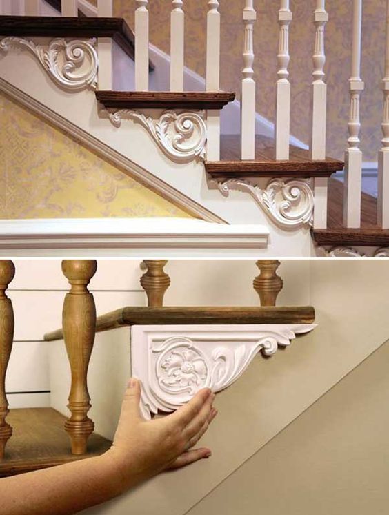 Dress Up Your Stairs With Decorative Brackets. 