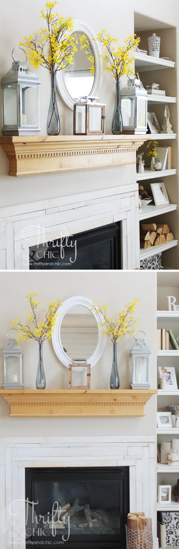 Upgrade A Wall With This Easy DIY Wood Mantel. 