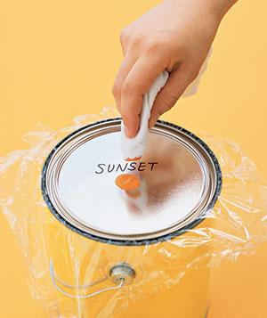 Plastic Wrap Your Paint Cans for Storage. 