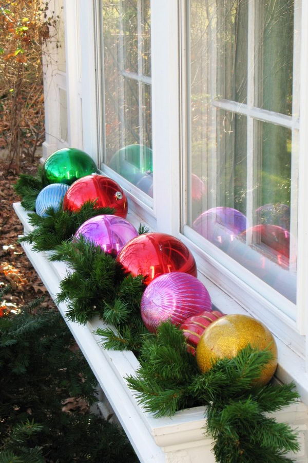 Add Ornaments To Your Window Boxes. 