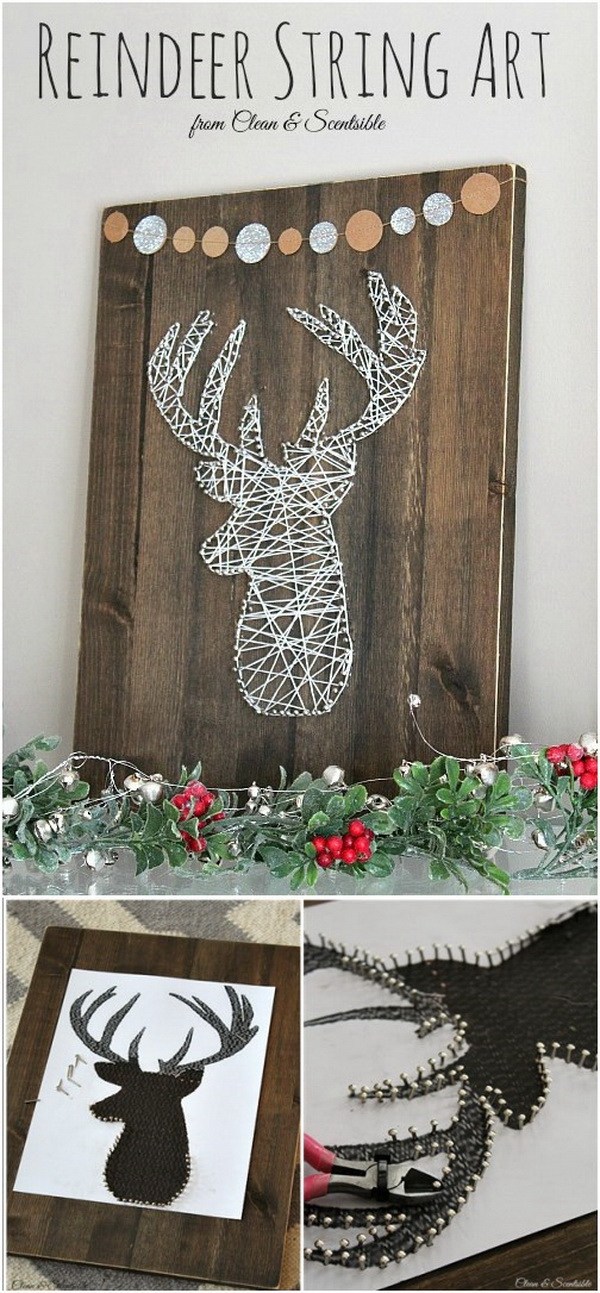 Reindeer Head String Art. 