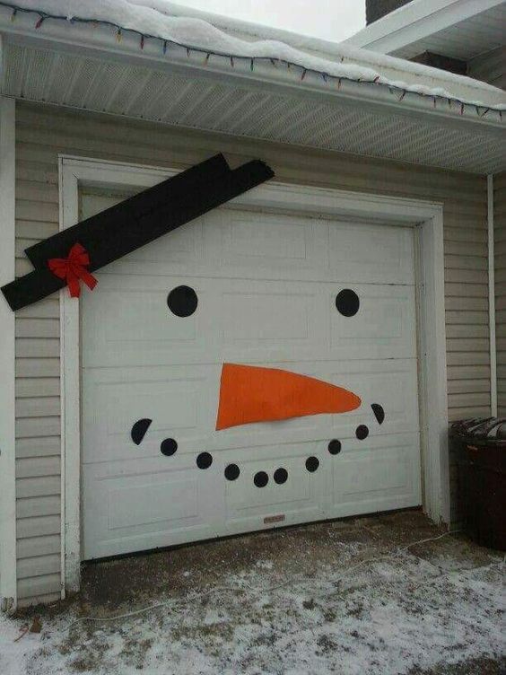 Snowman Garage Door. 