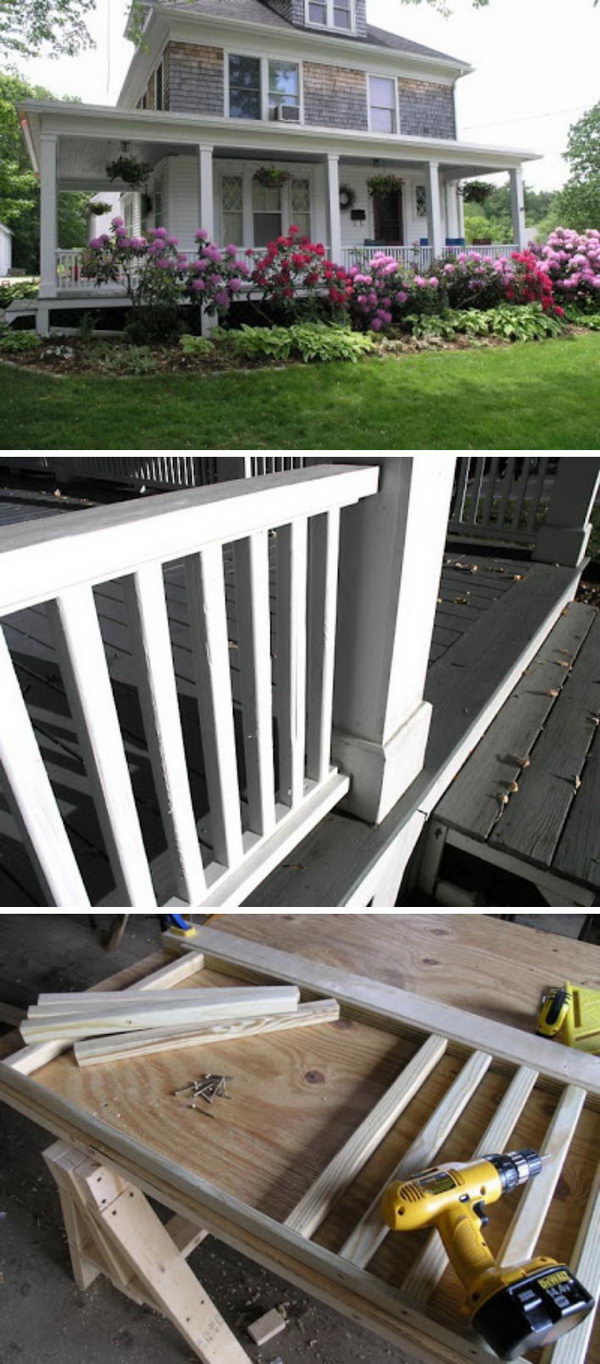 DIY Classic Look Porch Railings. 