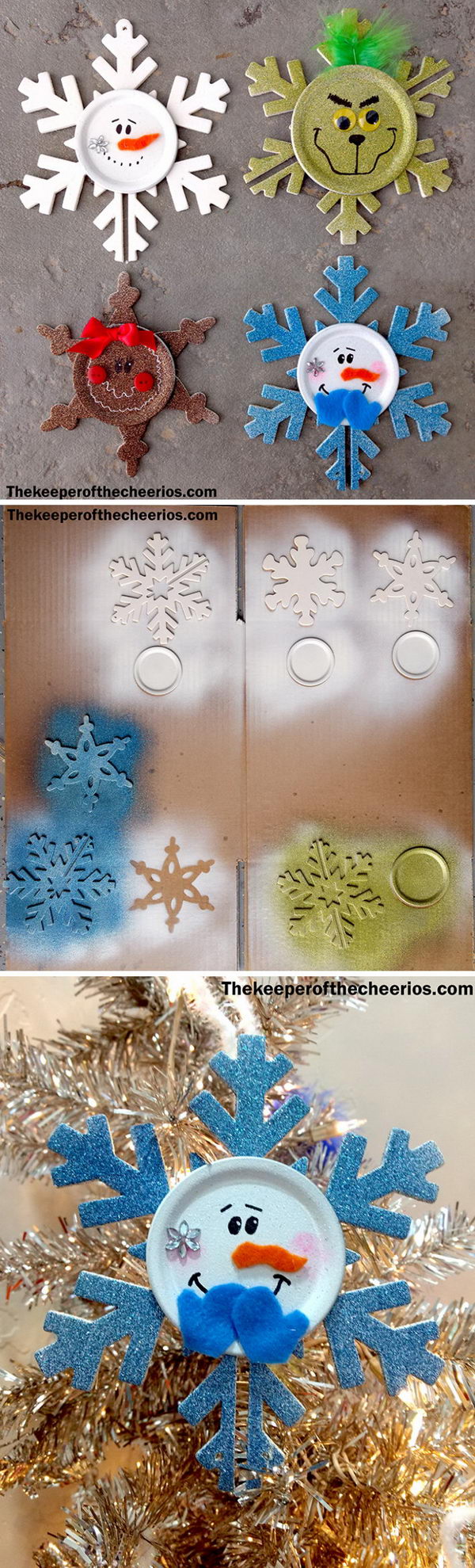 Snowflake Christmas Ornaments. 