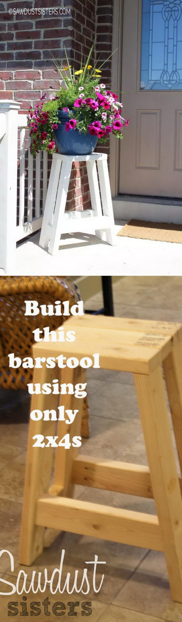 DIY Barstool Using Only 2x4s. 
